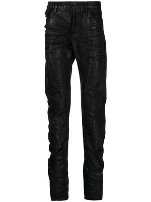 Julius Seamed skinny cotton trousers - Black