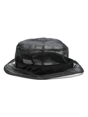 Julius semi-sheer silk bucket hat - Black