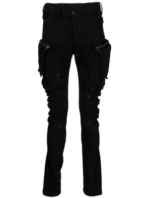 Julius skinny-fit cargo jeans - Black