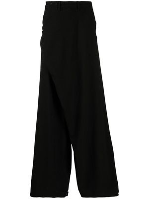 Julius wide-leg wool blend trousers - Black