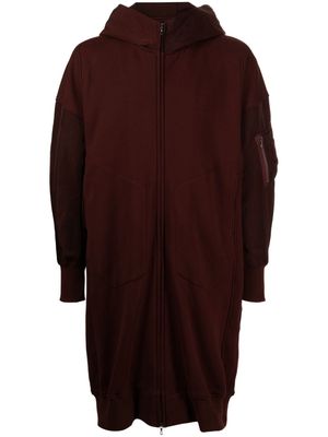 Julius zip-up hooded coat - Red