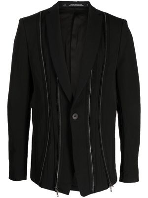 Julius zipper detailed jacket - Black