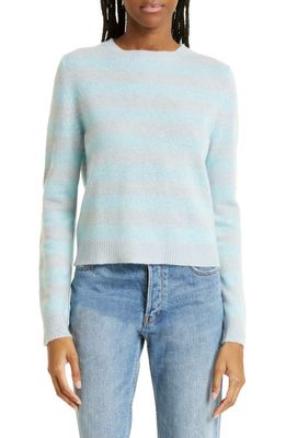 JUMPER 1234 Stripe Cashmere Sweater in Mist Powder Blue