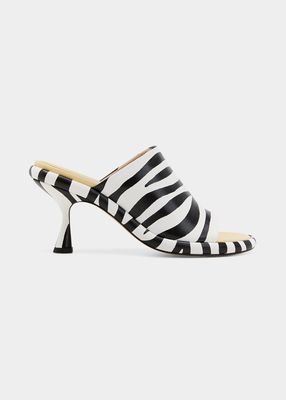 June Zebra Mule Sandals