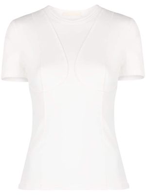 Juneyen bodycon stretch-cotton T-shirt - White