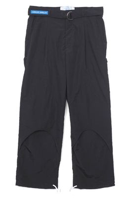 JUNGLES Nylon Cargo Pants in Black