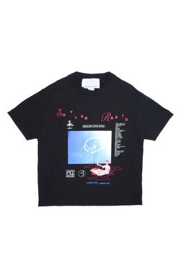 JUNGLES Skylab Radio Smile Graphic T-Shirt in Black