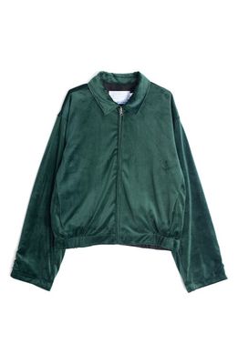 JUNGLES Velour Reversible Jacket in Green