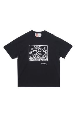 JUNGLES x Keith Haring Environmentalism Cotton Graphic T-Shirt in Black