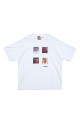 JUNGLES x Keith Haring Polaroids Cotton Graphic T-Shirt in White