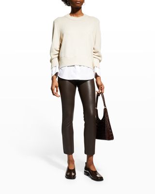 Juniper Cropped Faux-Leather Pants