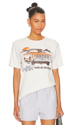 Junk Food Chevy Trucks Home On The Range Tee in Ivory