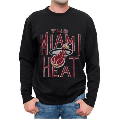 Junk Food Mens Miami Heat Black Spring Fleece Sweatshirt