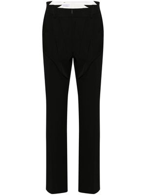 JUNTAE KIM pleat-detailing straight-leg trousers - Black