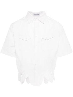 JUNTAE KIM scalloped corset shirt - White