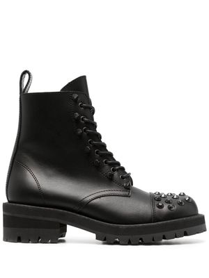 Junya Watanabe 50mm stud-embellished leather ankle boots - Black