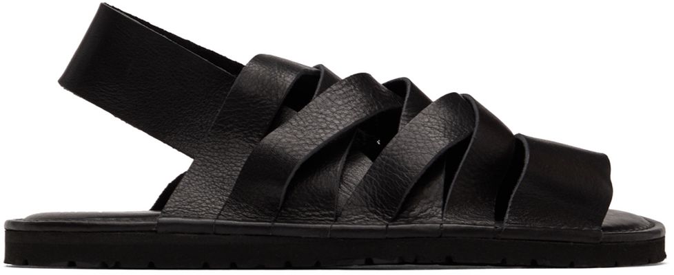 Junya Watanabe Black Leather Sandals