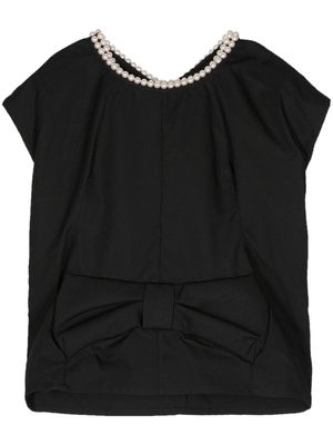 Junya Watanabe bow-detail sleeveless top - Black