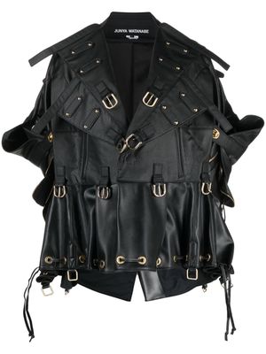 Junya Watanabe bucked faux-leather jacket - Black