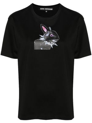 Junya Watanabe bunny-print cotton T-shirt - Black