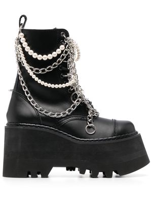 Junya Watanabe chain-detail platform boots - Black