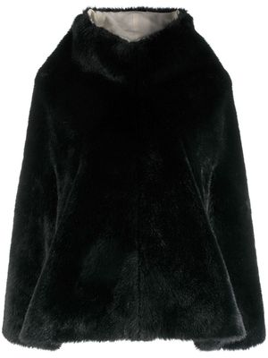 Junya Watanabe Comme des Garçons Pre-Owned faux-fur overhead cape - Black
