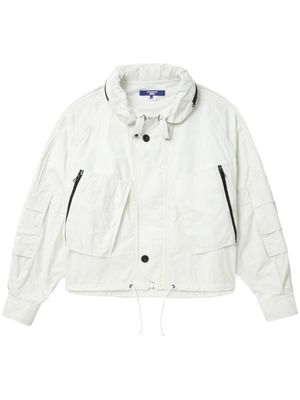 Junya Watanabe concealed-hood windbreaker jacket - White