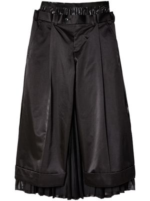 Junya Watanabe cropped pleated trousers - Black