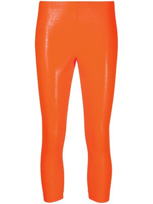 Junya Watanabe high-shine cropped leggings - Orange