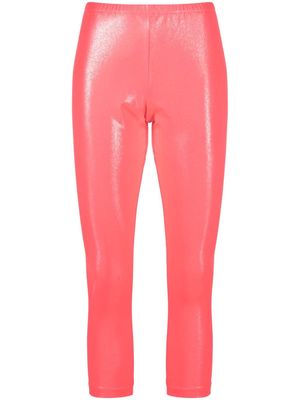 Junya Watanabe high-shine cropped leggings - Pink