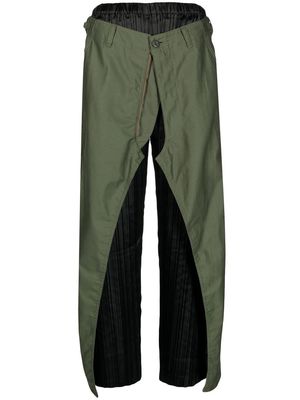 Junya Watanabe layered cargo trousers - Green