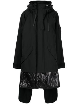 Junya Watanabe layered hooded parka - Black