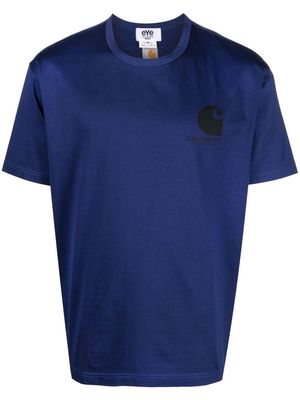 Junya Watanabe logo-print T-shirt - Blue