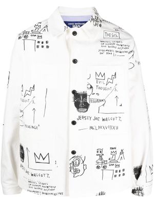 Junya Watanabe MAN Basquiat-style cotton shirt jacket - White