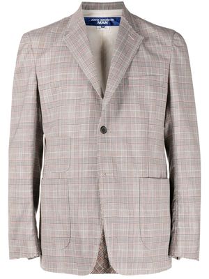 Junya Watanabe MAN check single-breasted blazer - Grey