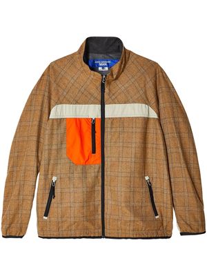 Junya Watanabe MAN check zipped jacket - Brown