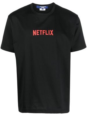 Junya Watanabe MAN Netflix-print cotton T-shirt - Black