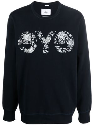 Junya Watanabe MAN OYO-print crew-neck sweatshirt - Blue