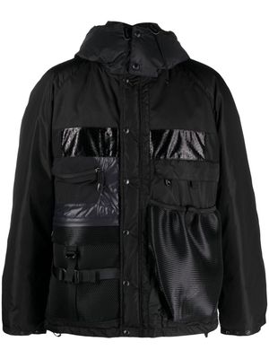 Junya Watanabe MAN padded hooded jacket - Black