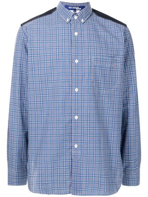 Junya Watanabe MAN panelled cotton shirt - Blue