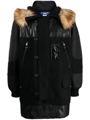 Junya Watanabe MAN panelled hooded jacket - Black