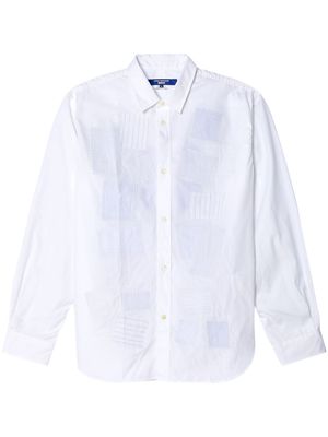 Junya Watanabe MAN patchwork-detail cotton shirt - White