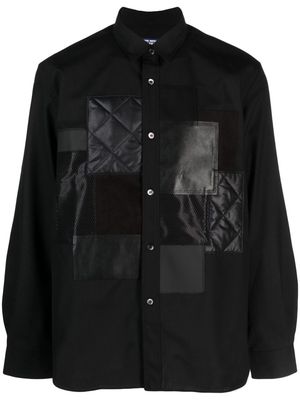 Junya Watanabe MAN patchwork ripstop shirt - Black