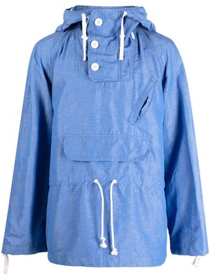 Junya Watanabe MAN pop-art hooded jacket - Blue
