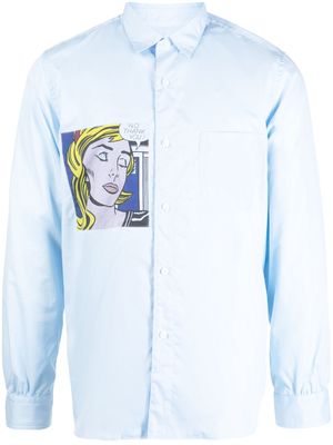 Junya Watanabe MAN pop-art print shirt - Blue