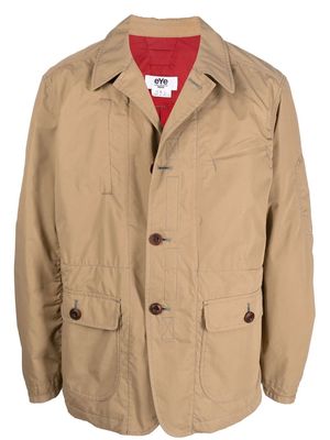 Junya Watanabe MAN single-breasted button shirt jacket - Neutrals
