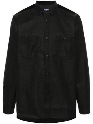 Junya Watanabe MAN spread-collar cotton shirt - Black