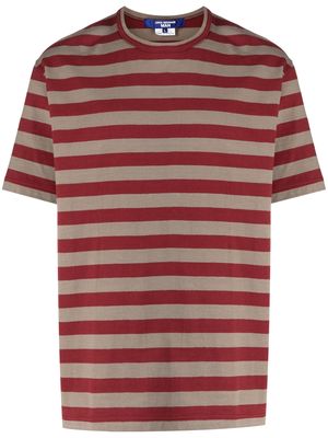 Junya Watanabe MAN stripe-pattern T-shirt - Red