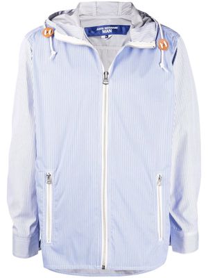 Junya Watanabe MAN stripe-print lightweight jacket - Blue