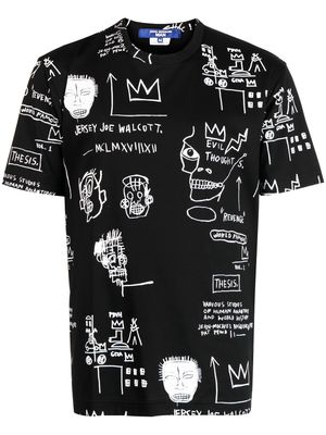 Junya Watanabe MAN x Basquiat graphic-print cotton T-shirt - Black